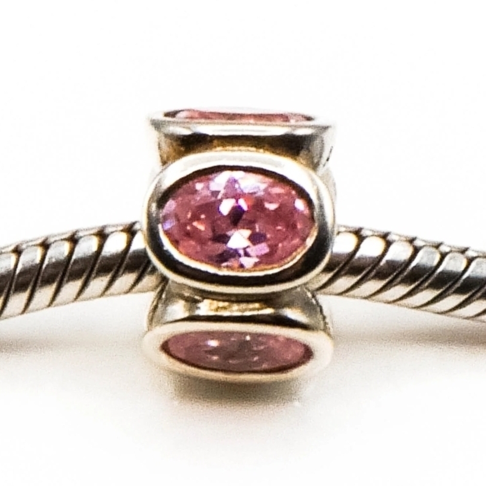 Pandora *Retired* Pink Oval Lights Charm